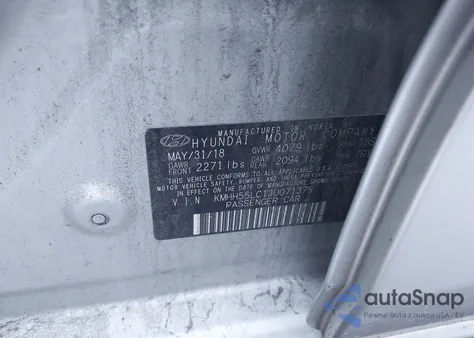 2018 Hyundai Elantra Gt Sport из США, поврежденный, VIN KMHH55LC1JU071379